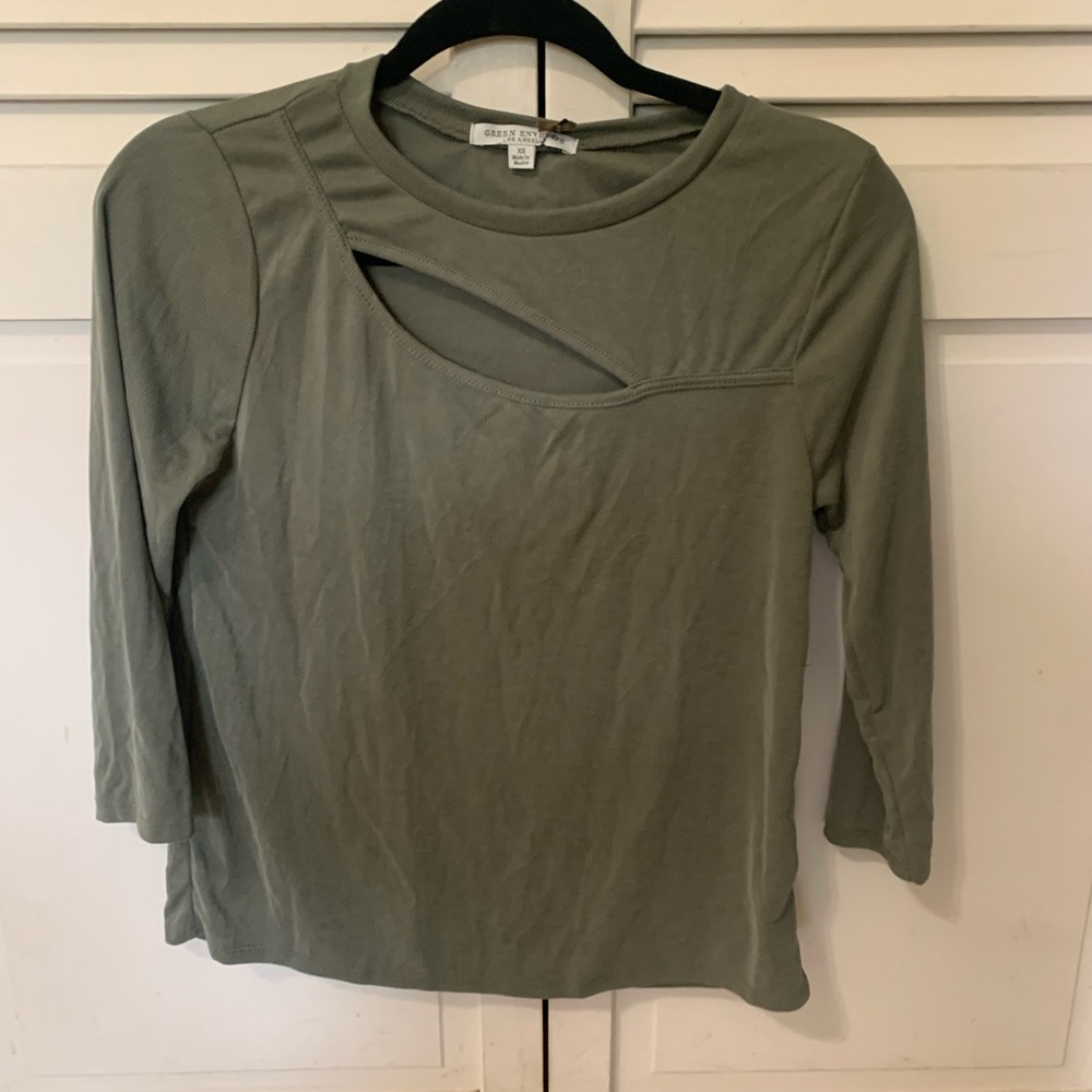 Olive Green Women's Top